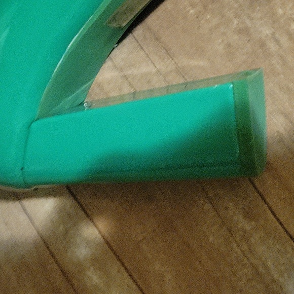 AZALEA WANG GREEN PATENT ANKLE BOOTS - Picture 5 of 10